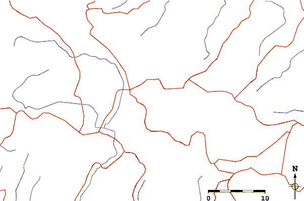 Roads and rivers around Cerro de Coxóm