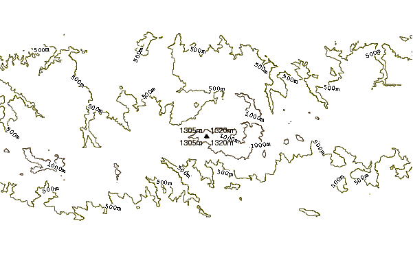 Mountain peaks around Cerro de Punta