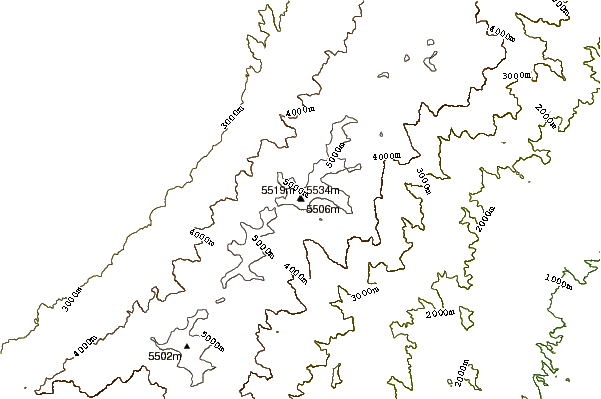 Mountain peaks around Cerro del Bolsón