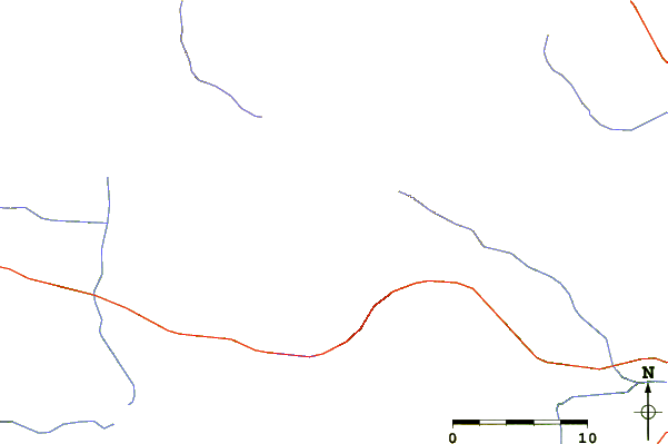 Roads and rivers around Cerro del Nacimiento