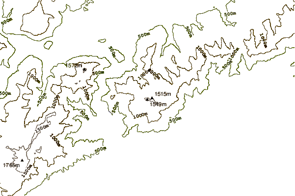 Mountain peaks around Cesen