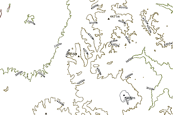 Mountain peaks around Chacana