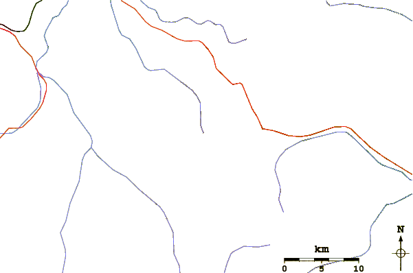 Roads and rivers around Chacana