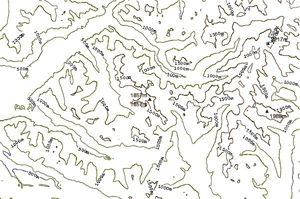 Mountain peaks around Chair Peak