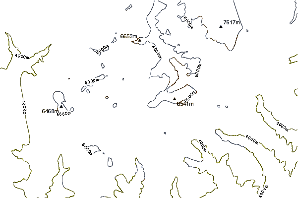 Mountain peaks around Chamlang