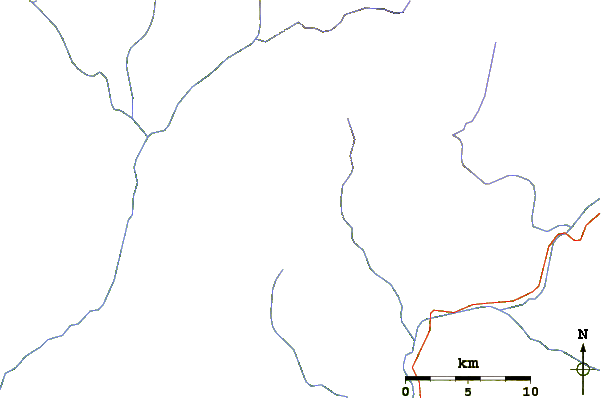 Roads and rivers around Chandrashila