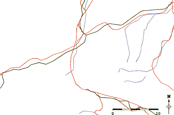 Roads and rivers around Chastelhorn