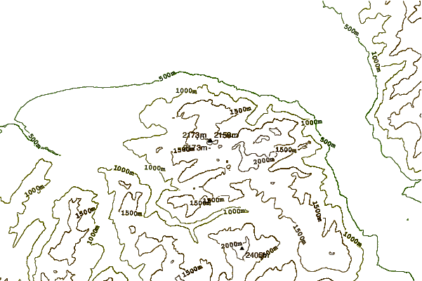 Mountain peaks around Château d'Oche (mountain)