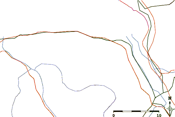 Roads and rivers around Château d'Oche (mountain)