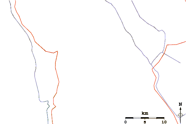 Roads and rivers around Chaudhara