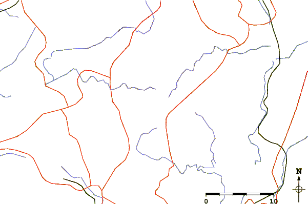 Roads and rivers around Chausuyama (Aichi)