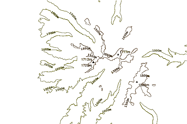 Mountain peaks around Chavaroche