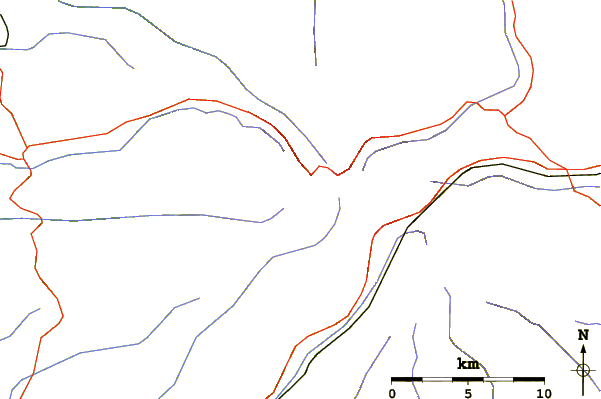 Roads and rivers around Chavaroche