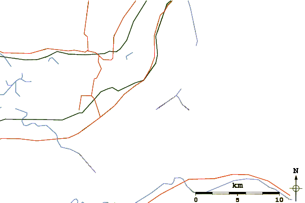 Roads and rivers around Cheam Peak