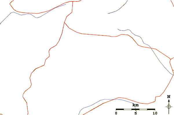 Roads and rivers around Cheekha Dar