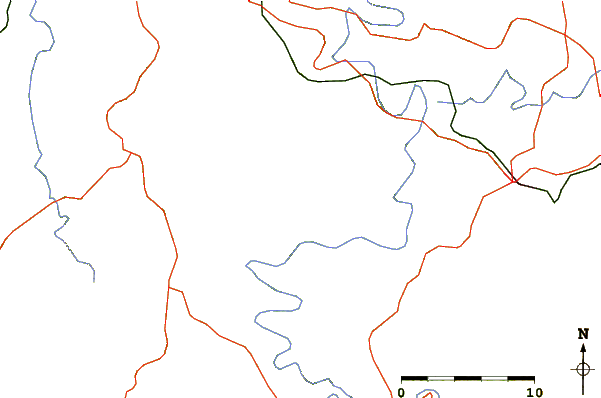 Roads and rivers around Cheontaesan (Chungcheong)