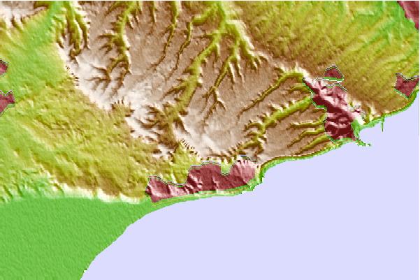 Surf breaks located close to Cheriton Hill