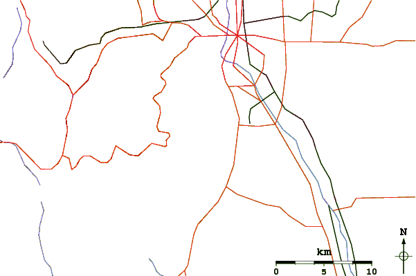 Roads and rivers around Cheyenne Mountain