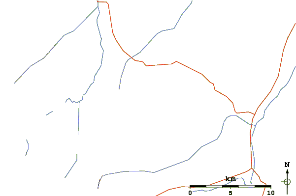 Roads and rivers around Chief Mountain