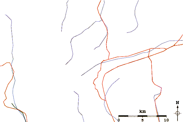 Roads and rivers around Chilchalphorn