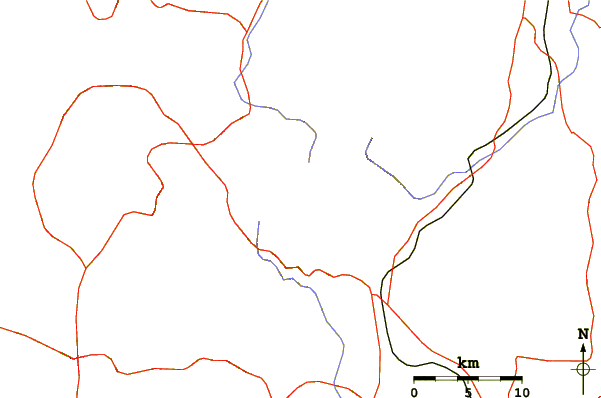 Roads and rivers around Chimborazo