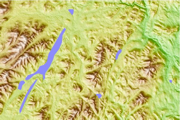 Surf breaks located close to Chimney Mountain