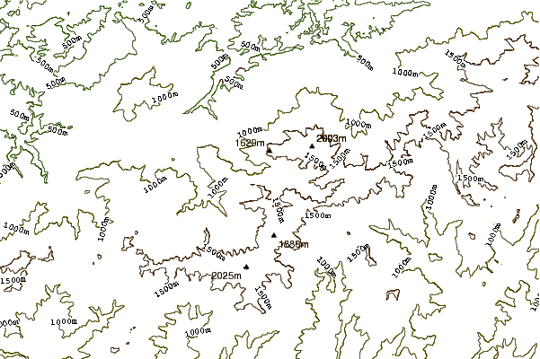 Mountain peaks around Chimney Tops