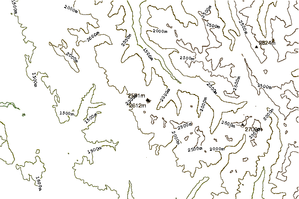 Mountain peaks around China Cap