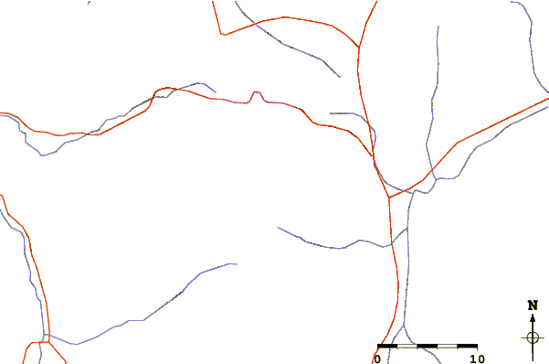 Roads and rivers around Chinchey