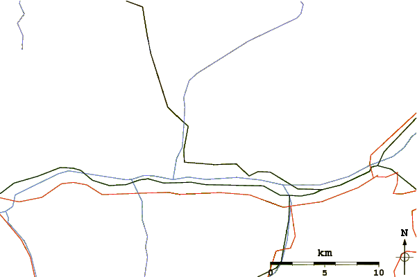 Roads and rivers around Chistehorn