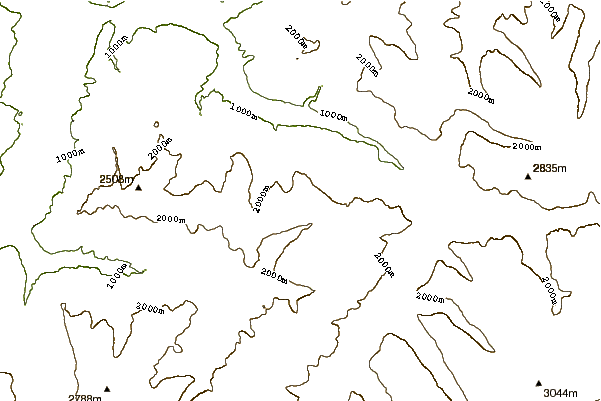 Mountain peaks around Chistenstein