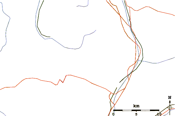 Roads and rivers around Chli Spannort