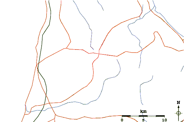 Roads and rivers around Chokai