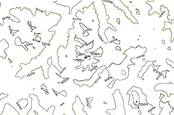 Mountain peaks around Chongtar Kangri or Chongtar Peak