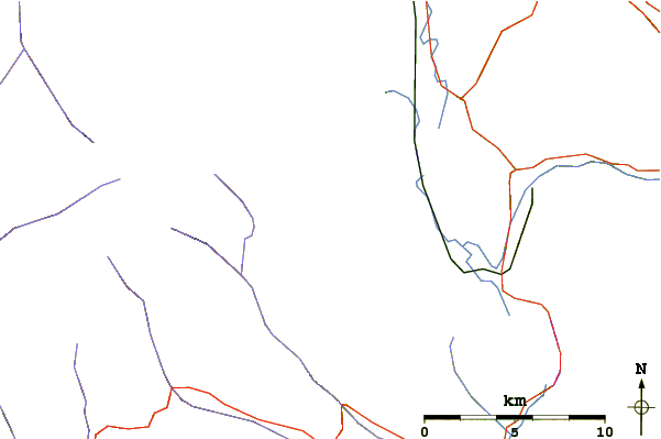 Roads and rivers around Chopaka Mountain