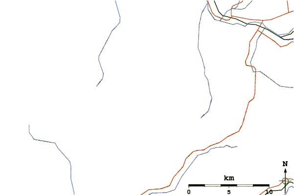 Roads and rivers around Chopok