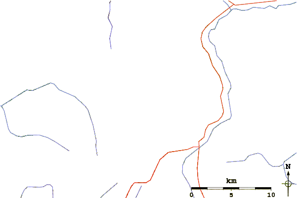 Roads and rivers around Chorna Gora