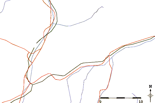 Roads and rivers around Chrüzlistock