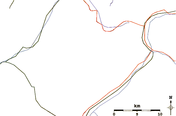 Roads and rivers around Chüealphorn