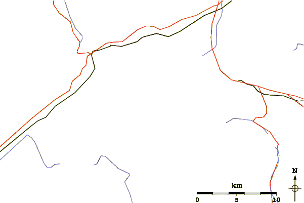 Roads and rivers around Chüebodenhorn