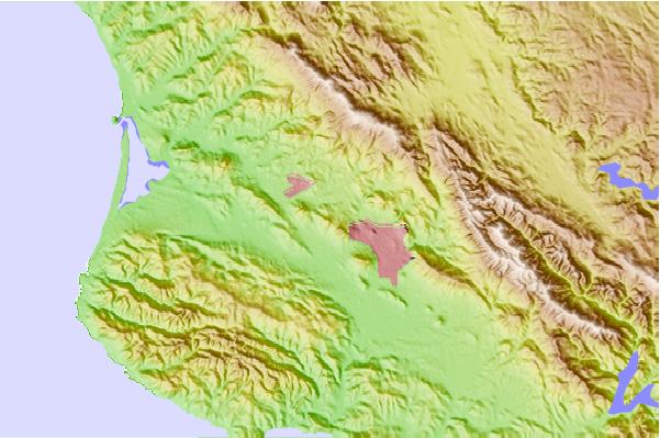 Surf breaks located close to Chumash Peak