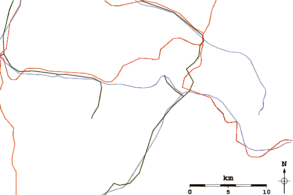 Roads and rivers around Chüpfenflue