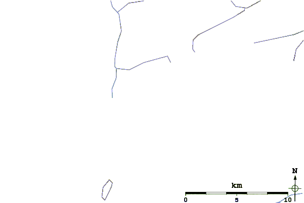 Roads and rivers around Chutine Peak