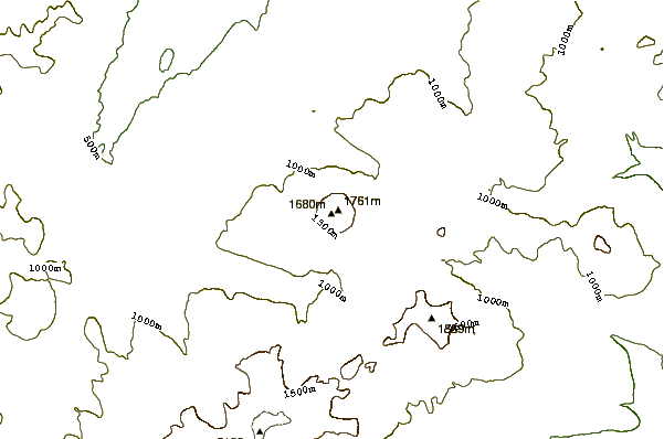 Mountain peaks around Chyorny Volcano