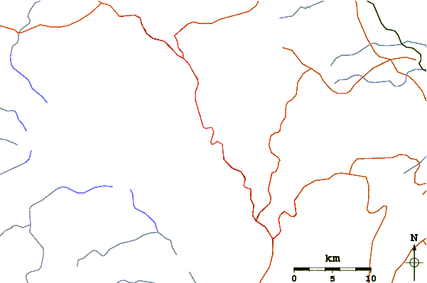 Roads and rivers around Chyulu Hills