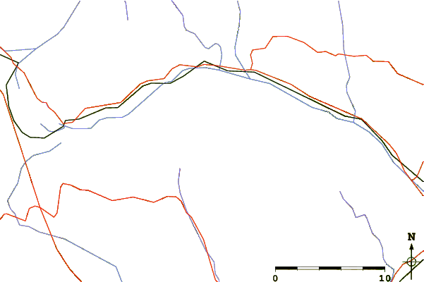 Roads and rivers around Cima Dodici