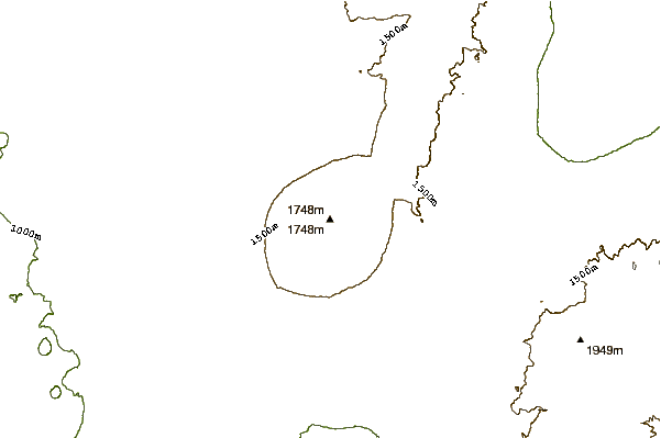 Mountain peaks around Cima Dome &amp; Volcanic Field National Natural Landmark