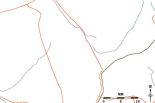 Roads and rivers around Cima Dome &amp; Volcanic Field National Natural Landmark