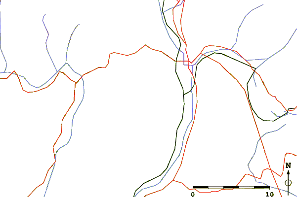 Roads and rivers around Cima Palon