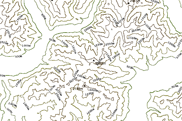 Mountain peaks around Cima di Cugn